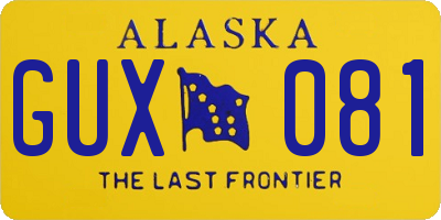 AK license plate GUX081