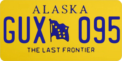 AK license plate GUX095