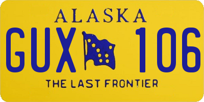 AK license plate GUX106