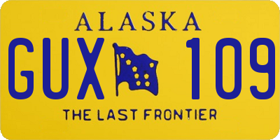 AK license plate GUX109