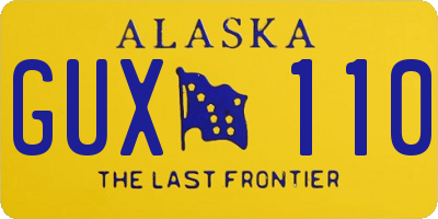 AK license plate GUX110