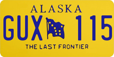 AK license plate GUX115