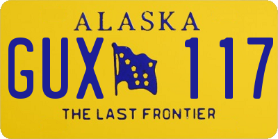 AK license plate GUX117