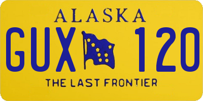 AK license plate GUX120
