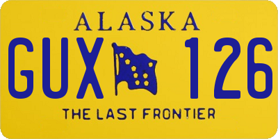 AK license plate GUX126