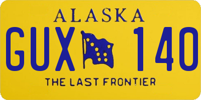 AK license plate GUX140
