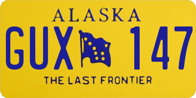 AK license plate GUX147