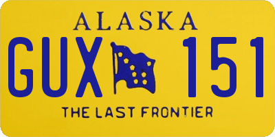 AK license plate GUX151