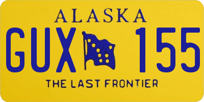 AK license plate GUX155
