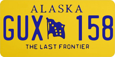 AK license plate GUX158