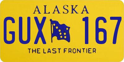 AK license plate GUX167