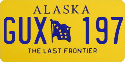 AK license plate GUX197