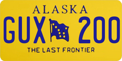 AK license plate GUX200