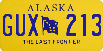 AK license plate GUX213