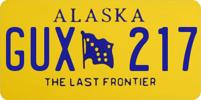 AK license plate GUX217