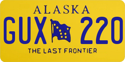 AK license plate GUX220