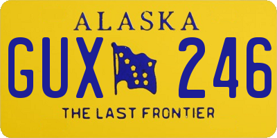 AK license plate GUX246