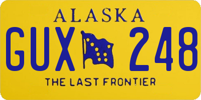 AK license plate GUX248
