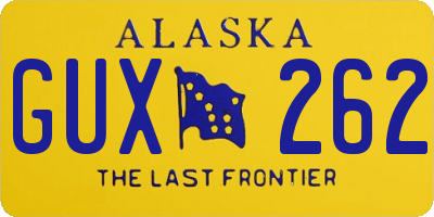 AK license plate GUX262