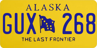 AK license plate GUX268