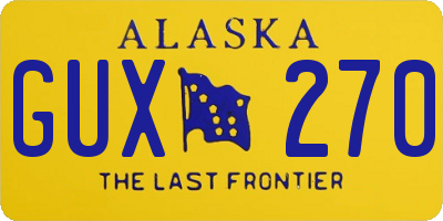 AK license plate GUX270