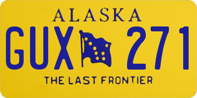 AK license plate GUX271