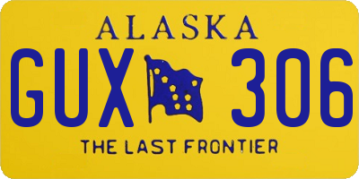 AK license plate GUX306