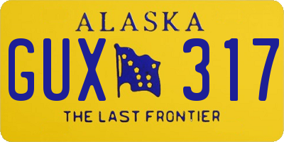 AK license plate GUX317