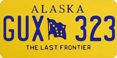 AK license plate GUX323