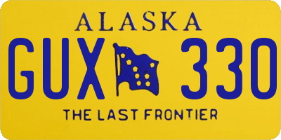 AK license plate GUX330