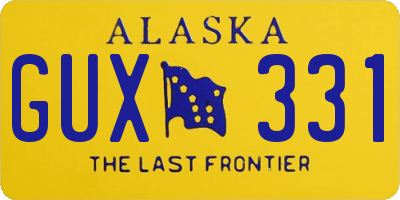 AK license plate GUX331