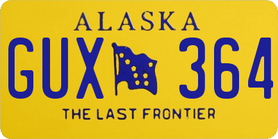 AK license plate GUX364