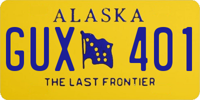 AK license plate GUX401