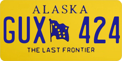 AK license plate GUX424