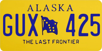 AK license plate GUX425