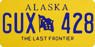 AK license plate GUX428