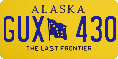 AK license plate GUX430