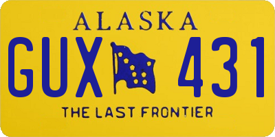 AK license plate GUX431