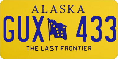 AK license plate GUX433