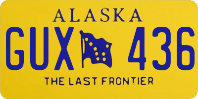 AK license plate GUX436
