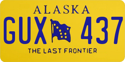 AK license plate GUX437