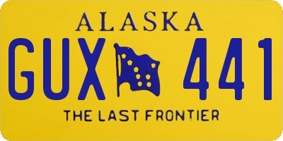 AK license plate GUX441