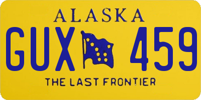 AK license plate GUX459