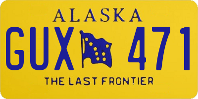 AK license plate GUX471
