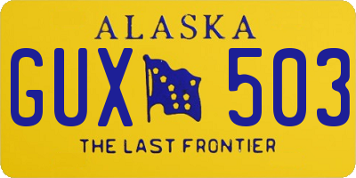 AK license plate GUX503