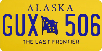 AK license plate GUX506