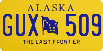 AK license plate GUX509