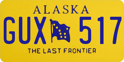 AK license plate GUX517