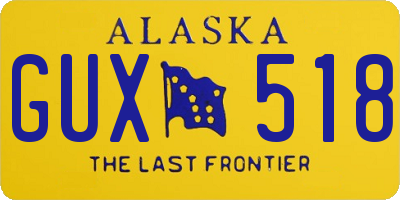 AK license plate GUX518