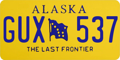 AK license plate GUX537